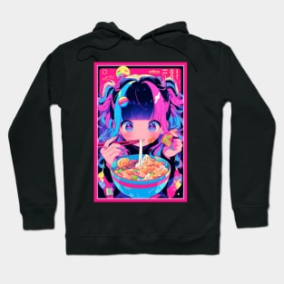 Cute Anime Girl |  Ramen Noodles | Hentaii Chibi Kawaii Design Hoodie